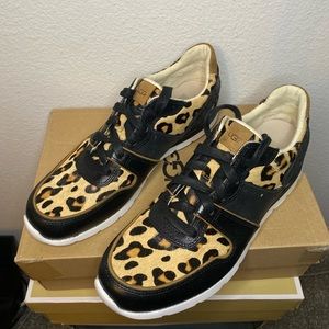 UGG 'Deaven' Leopard Spot Calf Hair Sneakers